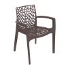Sedia con Braccioli Gruvyer Grandsoleil - Colore Moka.