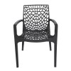 Sedia con Braccioli Gruvyer Grandsoleil - Colore Nero.