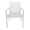 Sedia con Braccioli Gruvyer Grandsoleil - Colore Bianco.