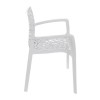 Sedia con Braccioli Gruvyer Grandsoleil - Colore Bianco.