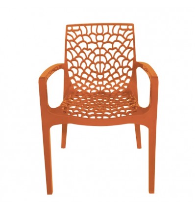 Sedia con Braccioli Gruvyer Grandsoleil - Colore Arancione.