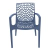Sedia con Braccioli Gruvyer Grandsoleil - Colore Blu Avio.