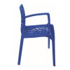 Sedia con Braccioli Gruvyer Grandsoleil - Colore Blu Petrolio.