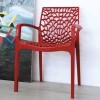 Sedia con Braccioli Gruvyer Grandsoleil - Colore Rosso.