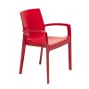 Sedia con Braccioli Cream Grandsoleil - Colore Rosso.