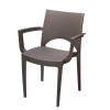 Sedia Paris con Braccioli Grandsoleil - Colore Grigio Perla.