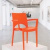 Sedia Paris con Braccioli Grandsoleil - Colore Arancio.