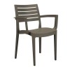 Sedia Firenze con braccioli Grandsoleil - Colore Moka.