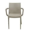 Sedia Venice con Braccioli Grandsoleil - Colore Grigio Perla.