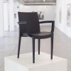 Sedia Venice con Braccioli Grandsoleil - Colore Antracite.