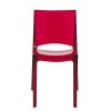 Sedia B-Side Grandsoleil - Colore Trasparente Rosso Rubino.