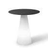Tavolo Tiffany Tondo Lyxo - Colore Luminoso LED OUTDOOR, piano in HPL Antracite.