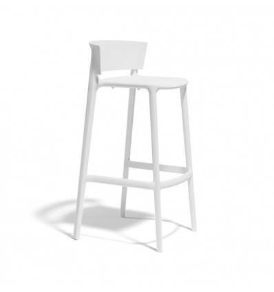 Sgabello Africa Vondom - Colore Bianco, altezza seduta 66 oppure 76.