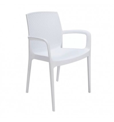 Sedia Boheme con braccioli Gransoleil - Colore Bianco.
