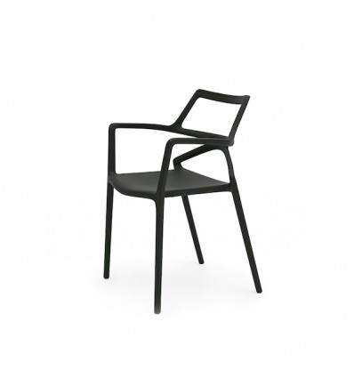 Sedia Delta con Braccioli Vondom - Colore Nero.