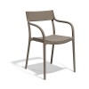 Sedia Madison Slats Vondom - Colore della struttura Tortora, seduta e schienale Tortora.