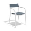 Sedia Madison Slats Vondom - Colore della struttura Bianco, seduta e schienale Oceano.