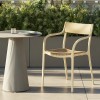 Sedia Madison Slats Vondom - Colore della struttura Nero, seduta e schienale Tortora.