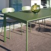 Tavolo Bundi Vermobil - Colore Verde Menta, sedia modello Fox.