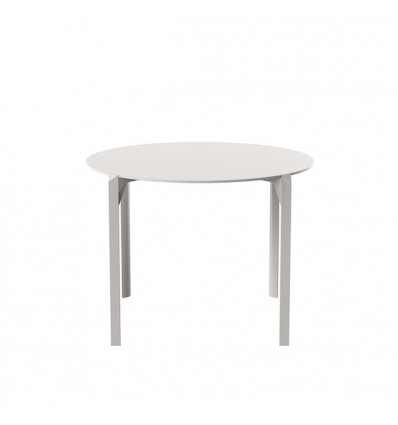 Tavolo Quartz 4 Vondom - Colore Écru, diametro 100.
