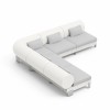 Divano Rhor Lyxo - Combo 5, colore Perla.