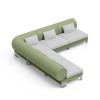 Divano Rhor Lyxo - Combo 5, colore Verde Agata.