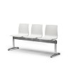 Panca Attesa Alice Ignifuga - Colore Bianco Lino 11, Tre Posti.