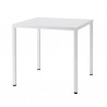 TAVOLO FISSO SUMMER 2732 - Gambe e piano in acciaio verniciato Bianco VB. Consigliato per Outdoor. Cm 80 x 80.