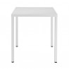 	TAVOLO FISSO SUMMER 2733 - Gambe e piano in acciaio verniciato Bianco VB. Consigliato per Outdoor. Cm 70 x 70.