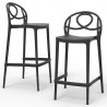 SGABELLO ETOILE BAR - Struttura realizzata in polipropilene colore Antracite P105.