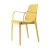 SEDIA CON BRACCIOLI GINEVRA 2333 - Struttura in tecnopolimero plastico nel colore Senape 22.