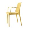 SEDIA CON BRACCIOLI GINEVRA 2333 - Struttura in tecnopolimero plastico nel colore Senape 22.