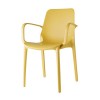 SEDIA CON BRACCIOLI GINEVRA 2333 - Struttura in tecnopolimero plastico nel colore Senape 22.