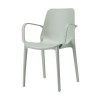 SEDIA CON BRACCIOLI GINEVRA 2333 - Struttura in tecnopolimero plastico nel colore Verde Salvia 58.