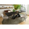 Tavolo Gemini CB/4873 R Connunia - Struttura Nero Opaco P15, piano Noir Desir P33C. Sedie Flair.