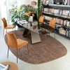 Tavolo Gemini CB/4873-GS - Struttura in Lava Opaco P38M, piano in vetro Bronzo Trasparente GTB.