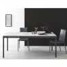 TAVOLO ALLUNGABILE SNAP CB/4085-ML - Gambe in metallo Grigio Opaco P16 e piano in nobilitato Beton Grigio P18W.