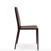 SEDIA BOHEME CB/1257 - In metallo Caffè P159, seduta e schienale in rigenerato di cuoio Caffè 463.