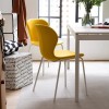 Sedia Ops! CB/2310 Connubia - Struttura Bianco Ottico Opaco P94, seduta Cros Limone SLC.