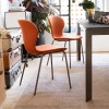 Sedia Ops! CB/2310 Connubia - Struttura Lava Opaco P38M, seduta Cros Zafferano SLD.