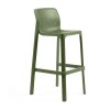 Sgabello Net Stool - In polipropilene nel colore Antracite, altezza seduta 76 centimetri. Anche per esterno.