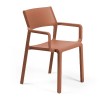 Sedia Trill con braccioli - In polipropilene nel colore Terracotta.