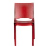 Sedia Little Rock Grandsoleil - Colore Trasparente Rosso Rubino.