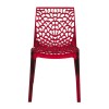 Sedia Gruvyer PC Grandsoleil - Colore Trasparente Rosso Rubino.