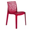 Sedia Gruvyer PC Grandsoleil - Colore Trasparente Rosso Rubino.