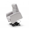 POLTRONA RELAX ASIA - Rivestita in Tessuto trapuntato Mistral color Grigio M600. Posizione Lift (sistema d'alzata assistita).