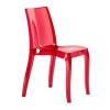 Sedia Cristal Light Grandsoleil - Colore Trasparente Rosso Rubino.