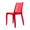 Sedia Cristal Light Grandsoleil - Colore Trasparente Rosso Rubino.