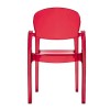 Sedia Jocker con braccioli Grandsoleil - Colore Trasparente Rosso Rubino.