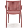 Sedia Liè con braccioli Grandsoleil - Colore Marsala.
